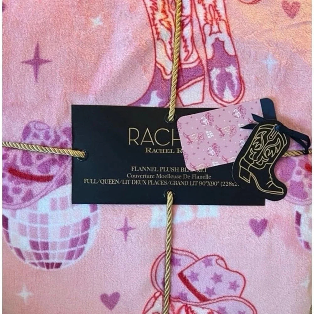 Disco cowboy pink full queen blanket